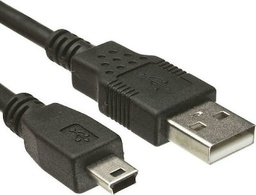 [5210131015896] Powertech USB 2.0 Cable USB-A male - mini USB-B male Μαύρο 1.5m (CAB-U025)