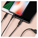 Καλώδιο σύνδεσης Hoco X25 3 σε 1 Fast Charging USB σε Micro-USB, Lightning, USB-C Μαύρο 1m