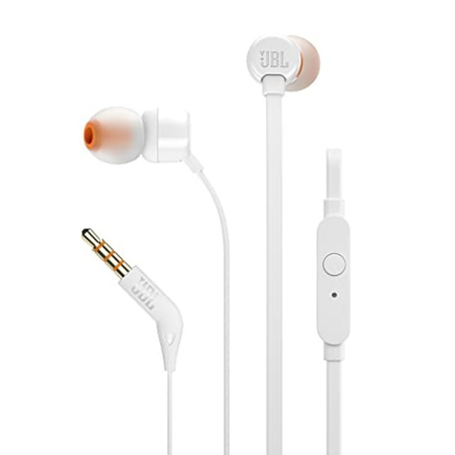 Hands Free JBL Tune 160 In-ear 3.5 mm Pure Bass Sound με Μικρόφωνο JBLT160WHT