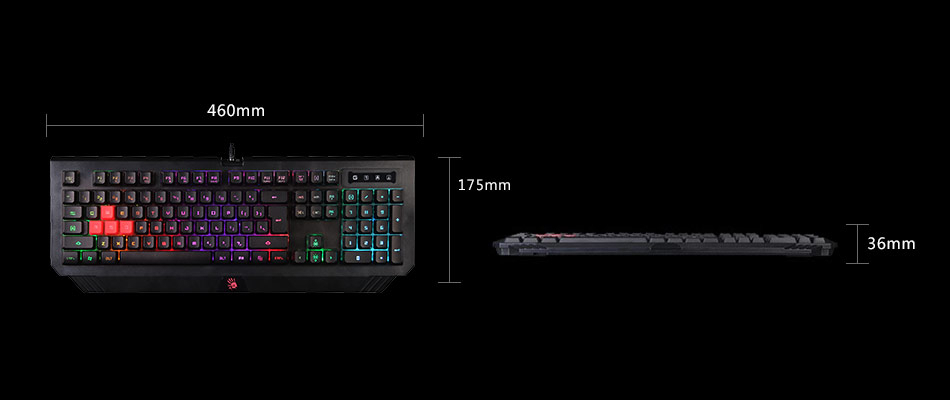 A4Tech Bloody B120N Gaming Πληκτρολόγιο με RGB φωτισμό (Αγγλικό US)