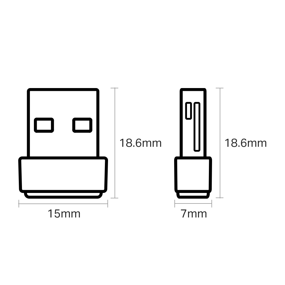 TP-LINK Archer T2U Nano v2 Ασύρματος USB Αντάπτορας Δικτύου 600Mbps