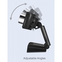 POWERTECH web camera PT-1078, 2.0MP Full HD, Plug &amp; Play, 1.35m, μαύρη