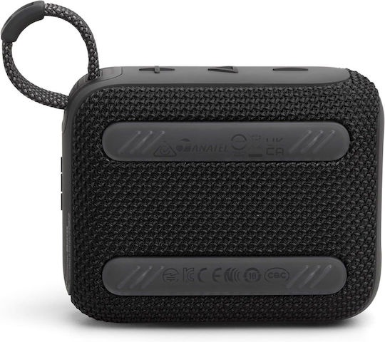 JBL Go 4 Αδιάβροχο Ηχείο Bluetooth 4.2W με Διάρκεια Μπαταρίας έως 7 ώρες Μαύρο