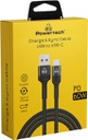 Powertech Braided USB 2.0 Cable USB-C male - USB-A 60W PD Μαύρο 0.6m PTR-0129
