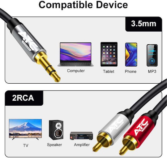 ATC Cable 2x RCA male - 2x RCA male 2m