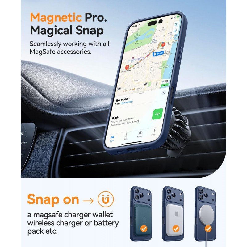 Θήκη Back Cover Electro Magsafe Ημιδιαφανή Για Apple iPhone 17 Pro Max 5G 6,9" Μαύρο (Κλειστή Κάμερα)