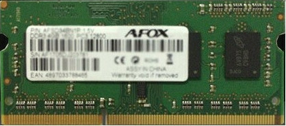 AFOX SO-DIMM DDR3 4GB memory module 1600 MHz LV 1,35V