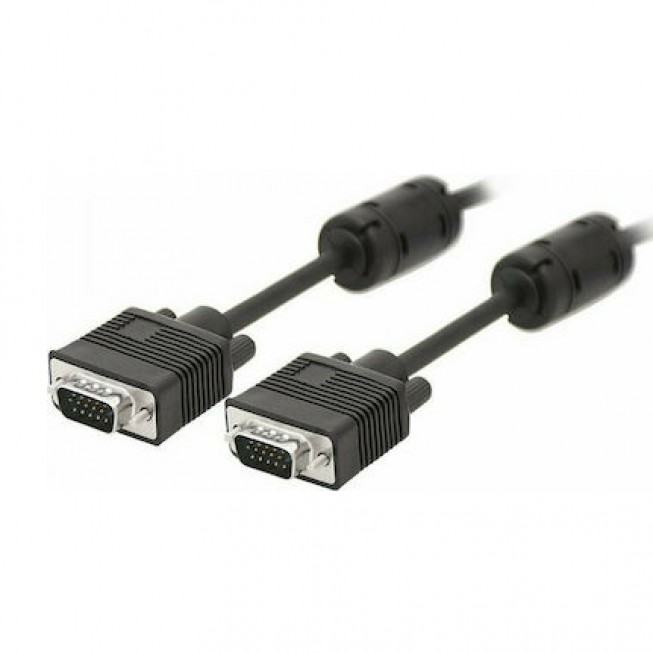 4World Monitor Extension Cable VGA / SVGA, D-Sub15 M / F 3m ferrite-retail