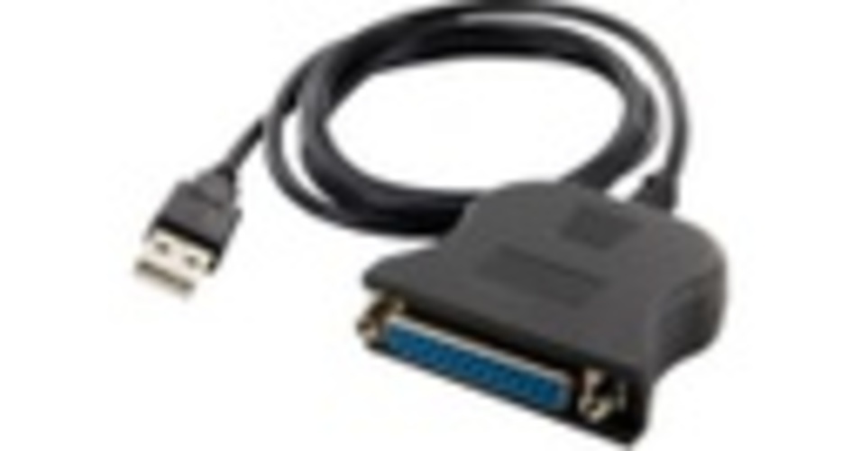 4World Adapter USB [M] > LPT Parallel Port DB25 [F], 1.15m, black, 24M