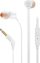 JBL TUNE110 In-ear Handsfree με Βύσμα 3.5mm Λευκό