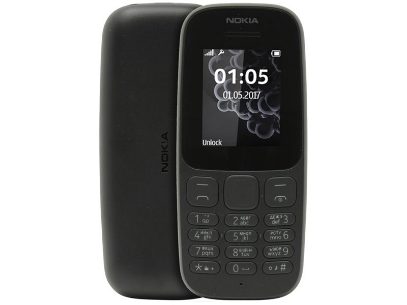 Nokia 105 Dual SIM Black (Ελληνικό Μενού)