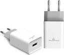 Powertech Φορτιστής Χωρίς Καλώδιο με Θύρα USB-A 20W Quick Charge 3.0 Λευκός