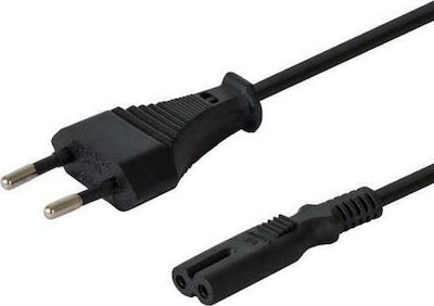 Savio Euro - IEC C7 Cable 3m Μαύρο (CL-105)