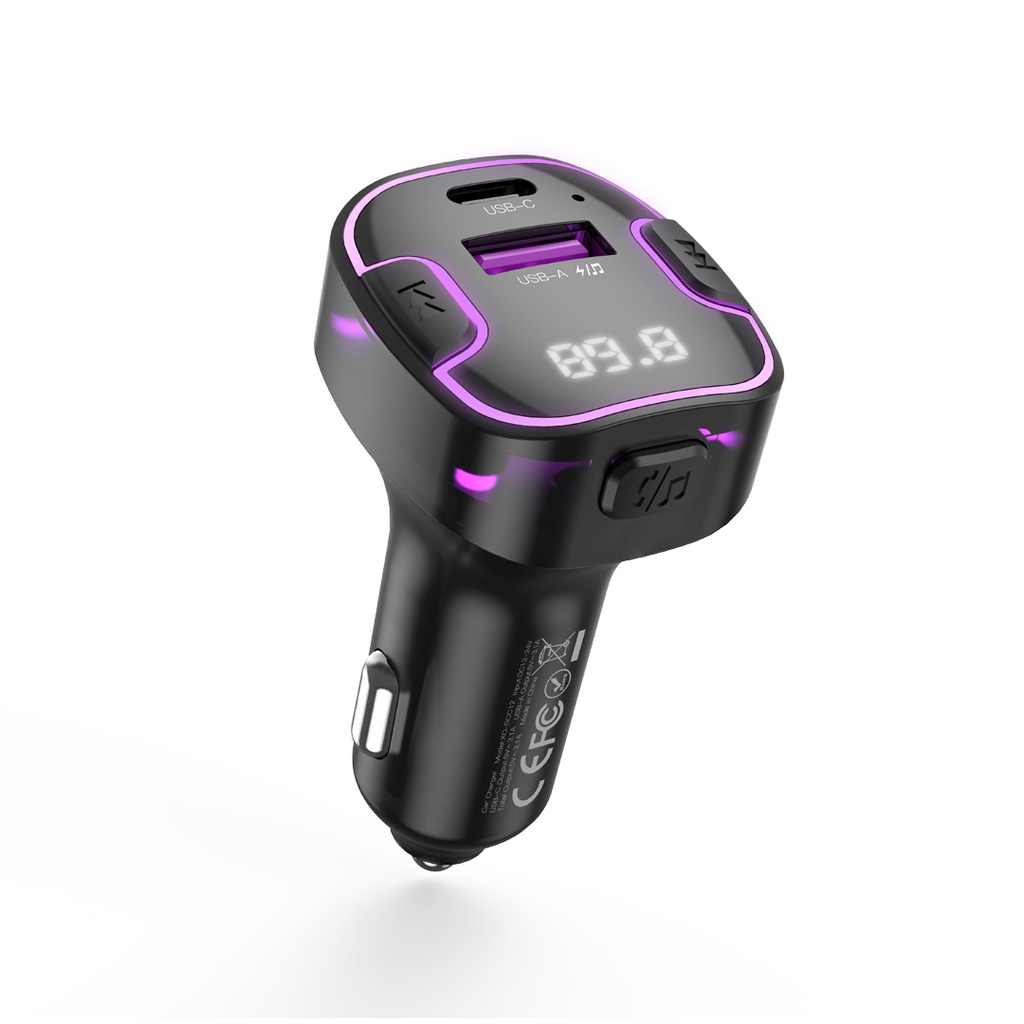 XO BCC12 Intelligent Bluetooth MP3+5V3.1A Car Charged Atmosphere Light.