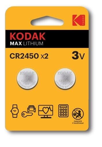 Kodak Max lithium CR2450, 2pcs