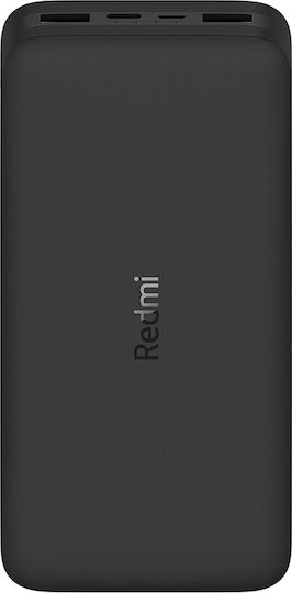 Xiaomi Redmi Power Bank 20000mAh 18W με 2 Θύρες USB-A Μαύρο