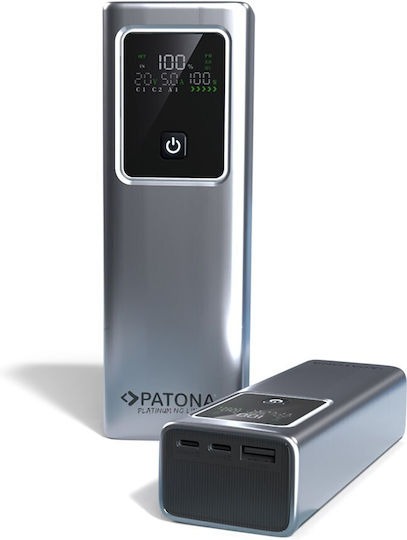 Patona Luxury One Power Bank 20000mAh με Θύρα USB-A και 2 Θύρες USB-C Power Delivery Γκρι