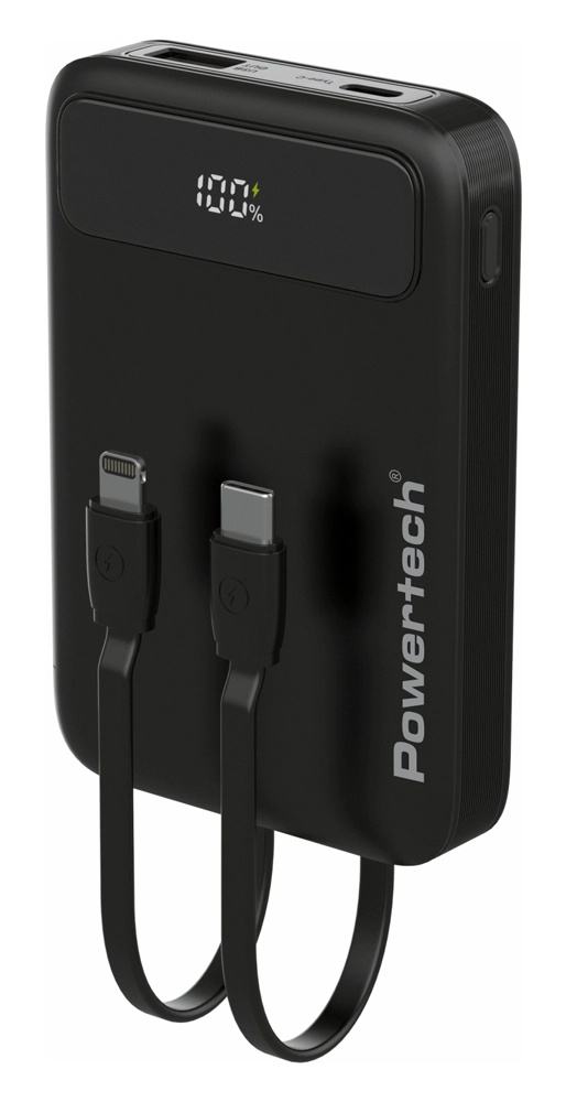 Powertech Power Bank 10000mAh 22.5W με Θύρα USB-A και Θύρα USB-C Power Delivery / Quick Charge 3.0 Μαύρο