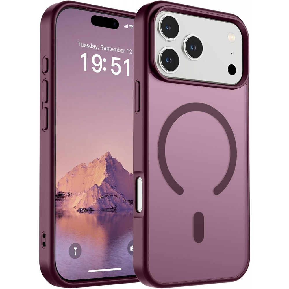 Θήκη Back Cover Electro Magsafe Ημιδιαφανή Για Apple iPhone 17 Pro Max 5G 6,9" Μπορντό