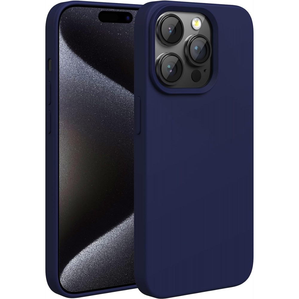 Oem Θήκη Σιλικόνης Matt 1,5 mm Για Apple iPhone 16 Pro 5G 6,3" Σκούρο - Μπλε