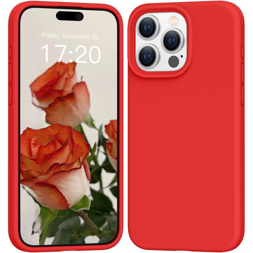 Θήκη Σιλικόνης Matt 1,5 mm Για Apple iPhone 16 Pro Max 5G 6,9" Κόκκινο