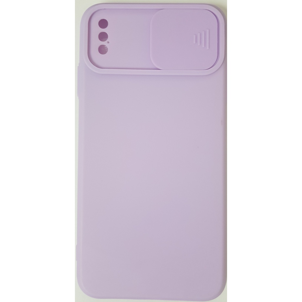 Oem Θήκη Σιλικόνης Matt 1,5 mm Με Προστασία Κάμερας Για Apple iPhone XS Max Μωβ