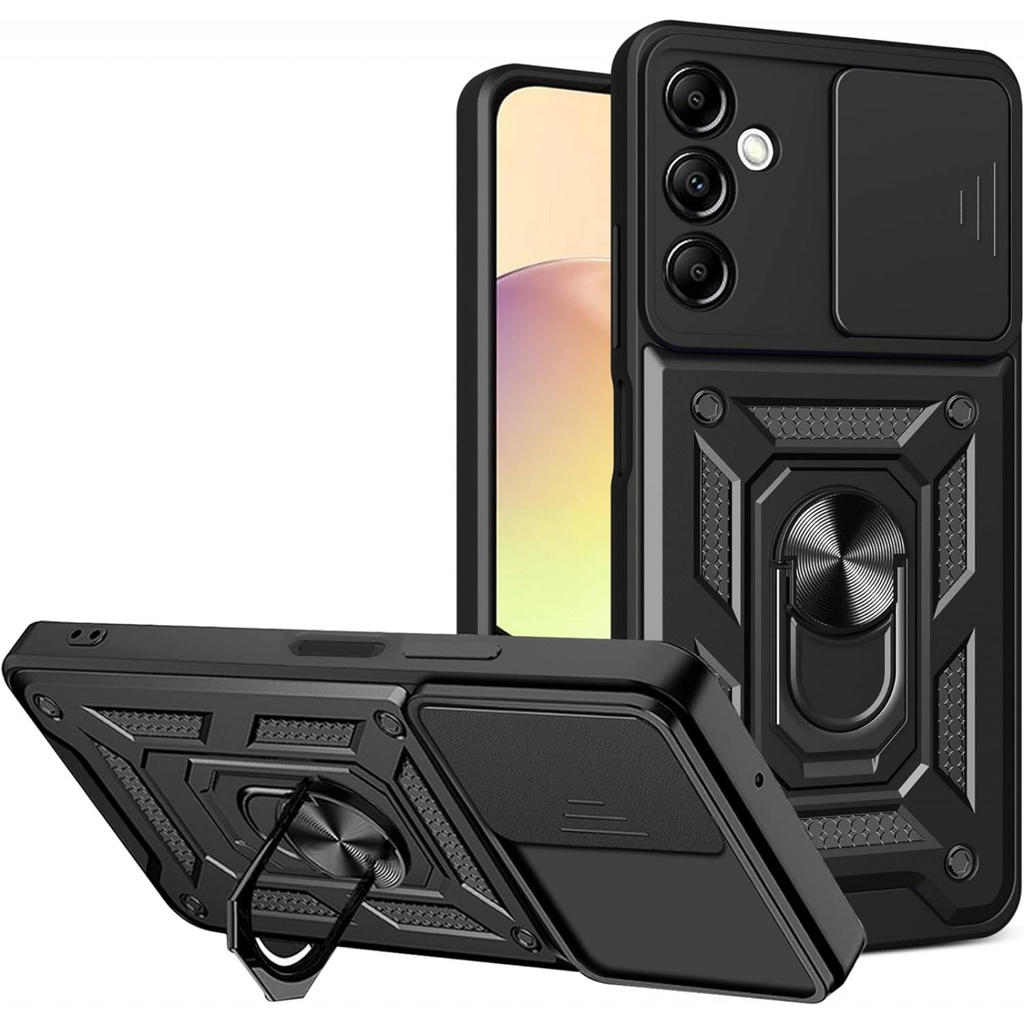 Sonique Θήκη Slide Armor Back Cover Για Samsung Galaxy A35 5G Με Προστασία Κάμερας Μαύρο