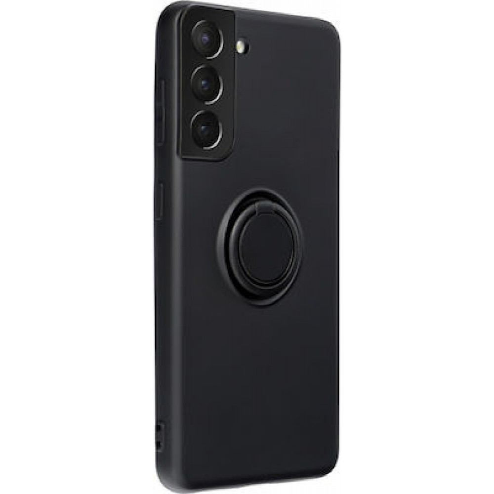 Oem ΄Θήκη Σιλικόνης Με Ring Για Samsung Galaxy S21 5G Μαύρο