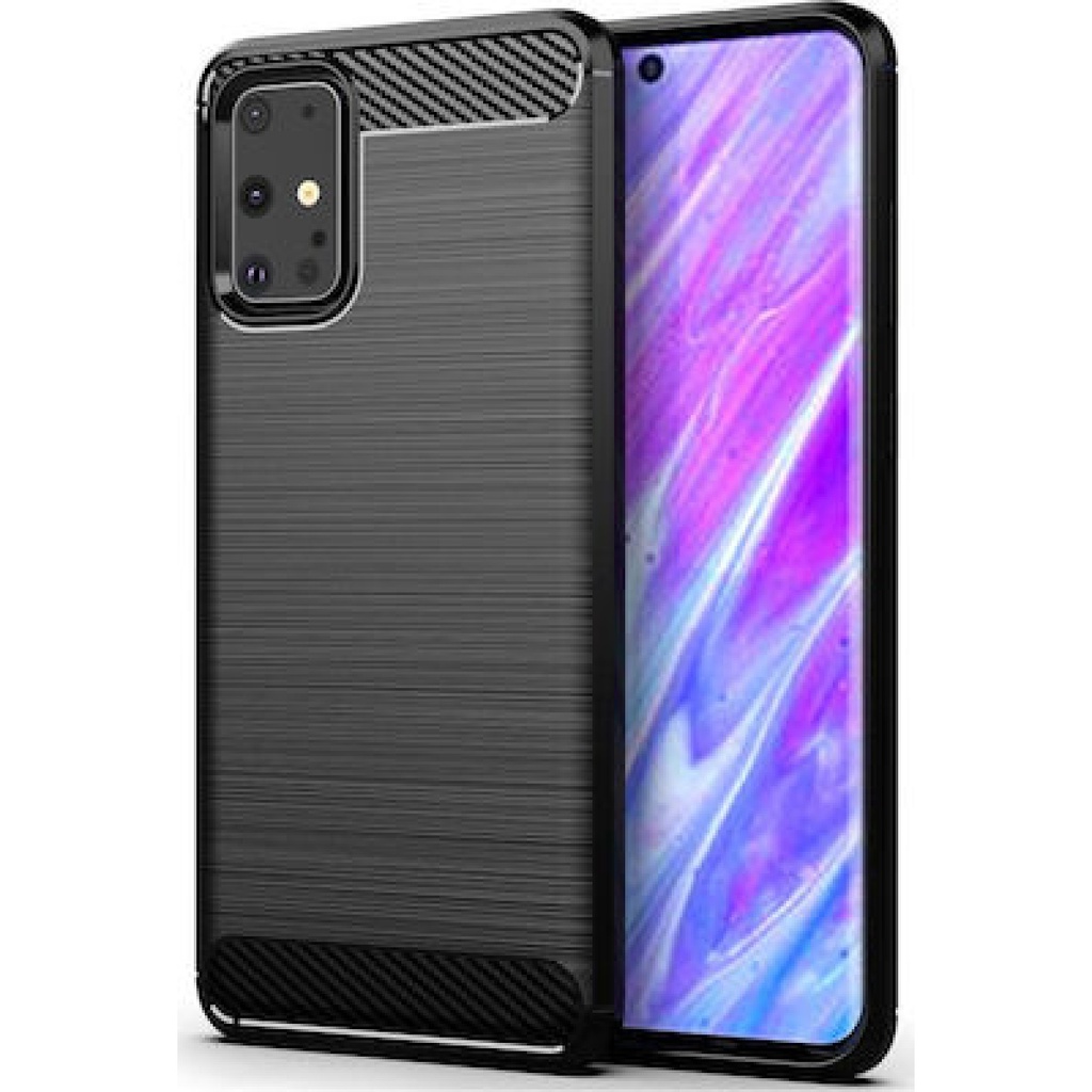 Θήκη Σιλικόνης Carbon Για Samsung Galaxy S10 Lite Μαύρο