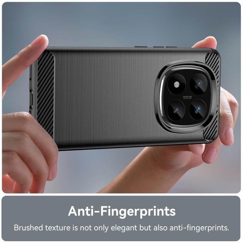 ΘΉΚΗ για xiaomi redmi note 14 pro 5G/14 pro plus 5G carbon μαυρη θηκη