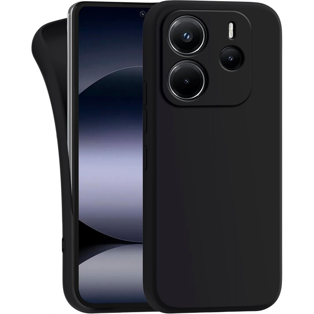 Θήκη Σιλικόνης Για Xiaomi Note 14 5G MΑΥΡΟ