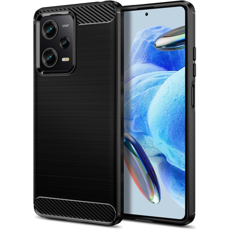 Θήκη Σιλικόνης Carbon Για Xiaomi Redmi Note 12 5G ( Global ) Μαύρο