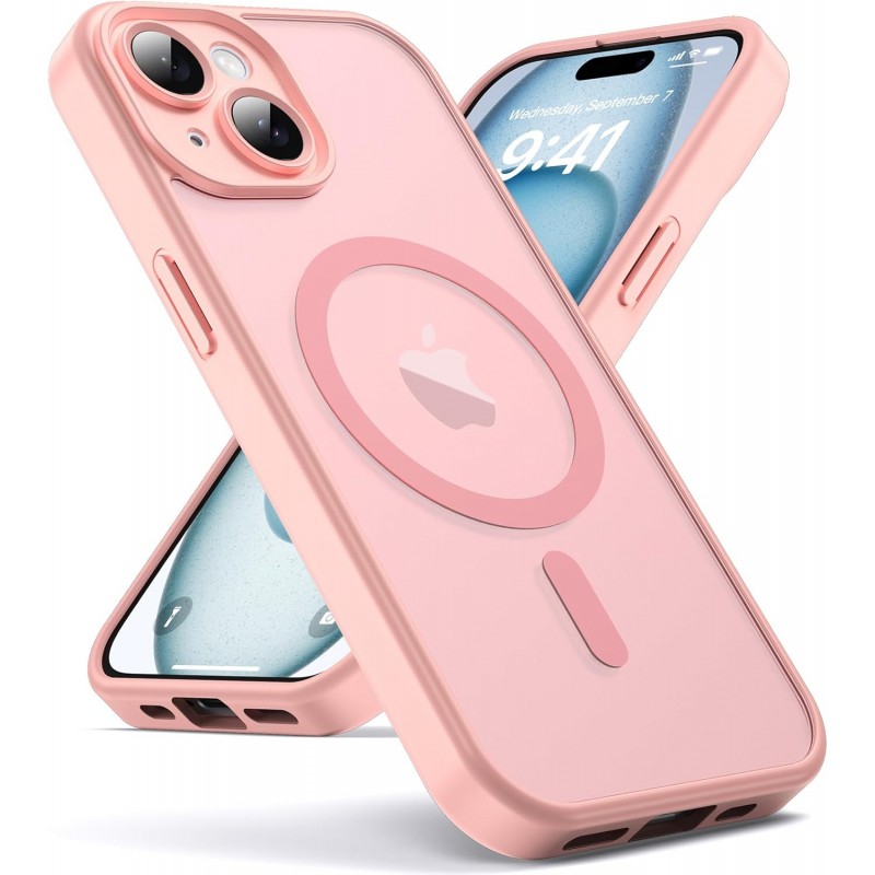 Θήκη Σιλικόνης Electro Magsafe Ημιδιαφανή Για Apple iPhone 14 6.1" Ροζ - Nud