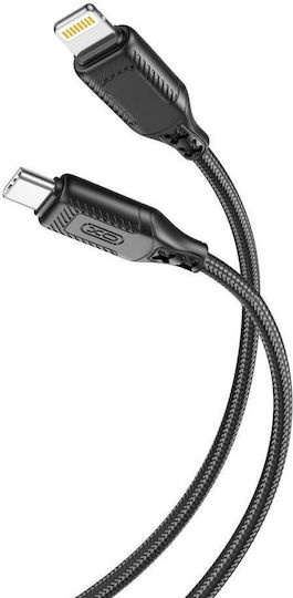 XO NB-Q236A USB-C to Lightning Cable 27W Μαύρο 1m (XO-NB236A-BK)