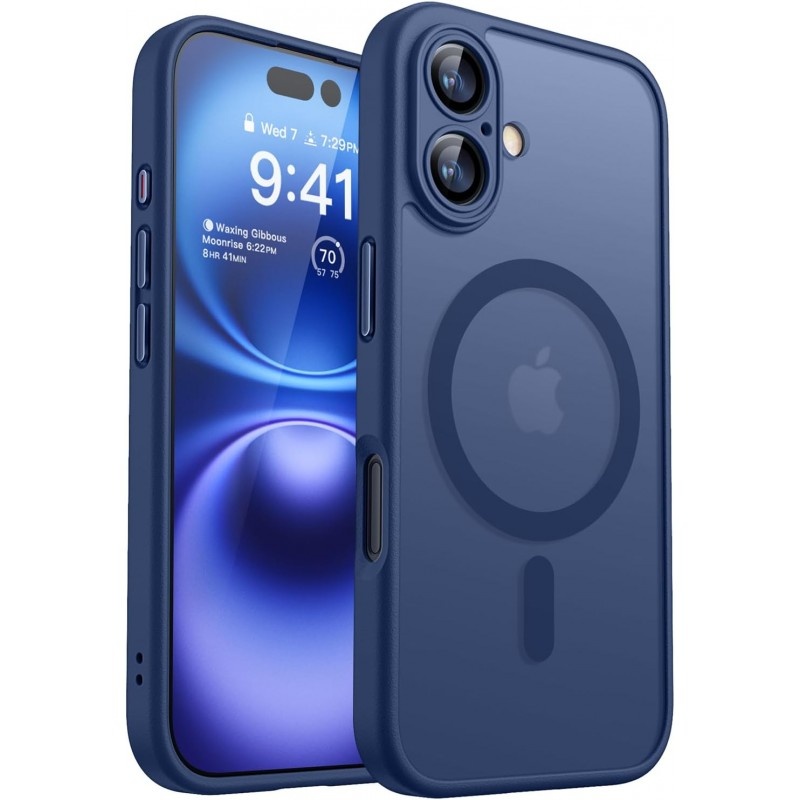 Θήκη Back Cover Electro Magsafe Ημιδιαφανή Για Apple iPhone 16 5G 6,1" Σκούρο - Μπλε