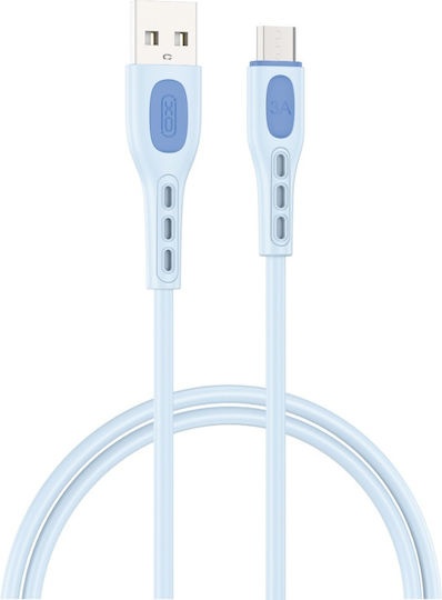 XO Nb280 Regular USB 2.0 to micro USB Cable Μπλε 1m