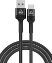 Powertech Braided USB 2.0 Cable USB-C male - USB-A 60W PD Μαύρο 0.6m PTR-0129