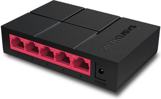 Mercusys MS105G v2.4 Unmanaged L2 Switch με 5 Θύρες Gigabit (1Gbps) Ethernet