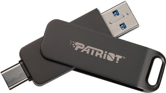 Patriot Rage R550 128GB USB 3.2 Stick με σύνδεση USB-C &amp; USB-A Μαύρο
