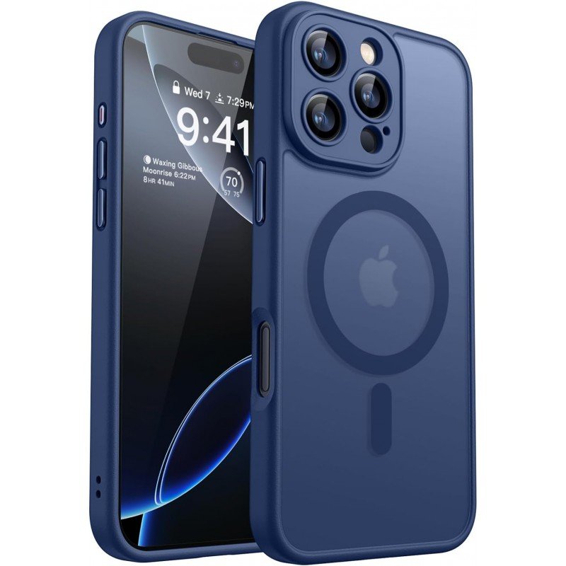 Θήκη Back Cover Electro Magsafe Ημιδιαφανή Για Apple iPhone 16 Pro Max 5G 6,9" Σκούρο - Μπλε