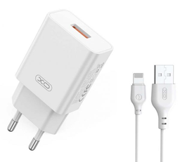 [6920680846955] XO L127 USB-A QC18W Φορτιστής Γρήγορης Φόρτισης με Lightning Καλώδιο