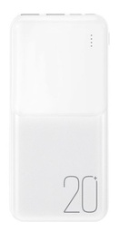 [6920680860586] XO PR252 Lighted Mobile Power 20000mAh Λευκό