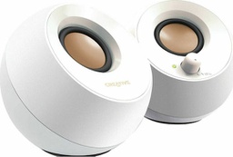 [5390660192135] Creative Pebble Ηχεία Υπολογιστή 2.0 με Ισχύ 4.4W σε Λευκό Χρώμα