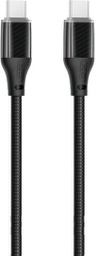 [6975837584273] XO NB-Q291B Braided Type-c σε Type-c 60W Καλώδιο Δεδομένων Μαύρο