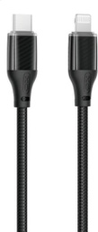 [6975837584235] XO NB-Q291A Braided Lightning σε Type-c 27W Καλώδιο Μαύρο