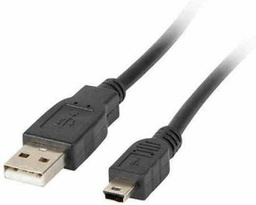 [5901969413595] Lanberg USB 2.0 Cable USB-A male - mini USB-B male 1.8m (CA-USBK-10CC-0018-BK)