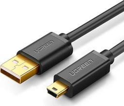 [6957303800483] Ugreen USB 2.0 Cable USB-A male - mini USB-B male Μαύρο 1m 10355