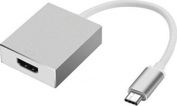 [5210131007006] Powertech Μετατροπέας USB-C male σε HDMI female Λευκό 1τμχ CAB-UC006