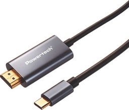 [5210131161548] Powertech Cable USB-C male - HDMI male Μαύρο 1m PTR-0209