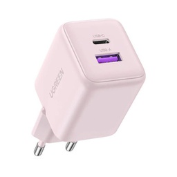 [6941876260171] Wall Charger UGREEN X516, 30W, 3A, 1x USB-A 1x USB-C, Pink